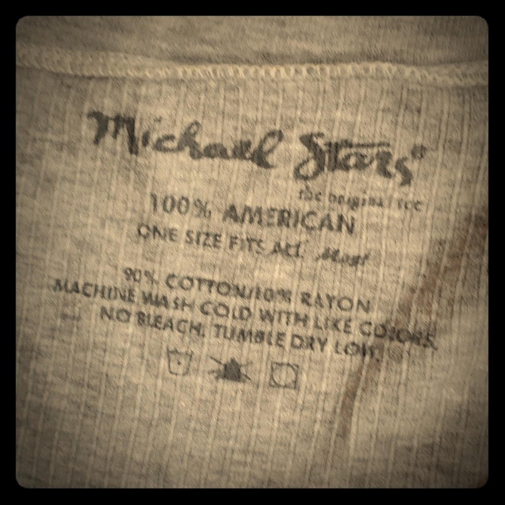 Michael stars gray long sleeve t shirt